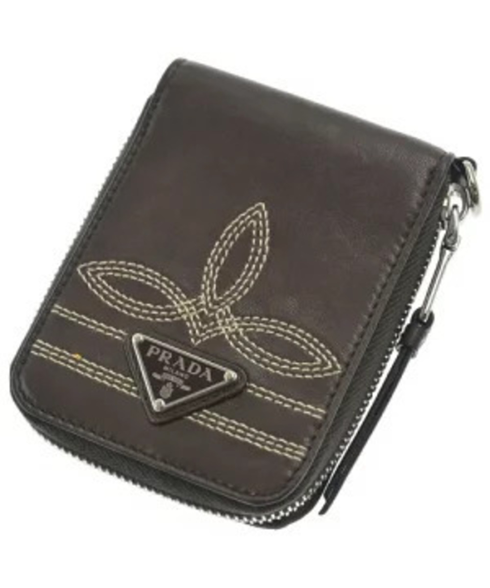 Prada Wallet coin case Wallet Brown